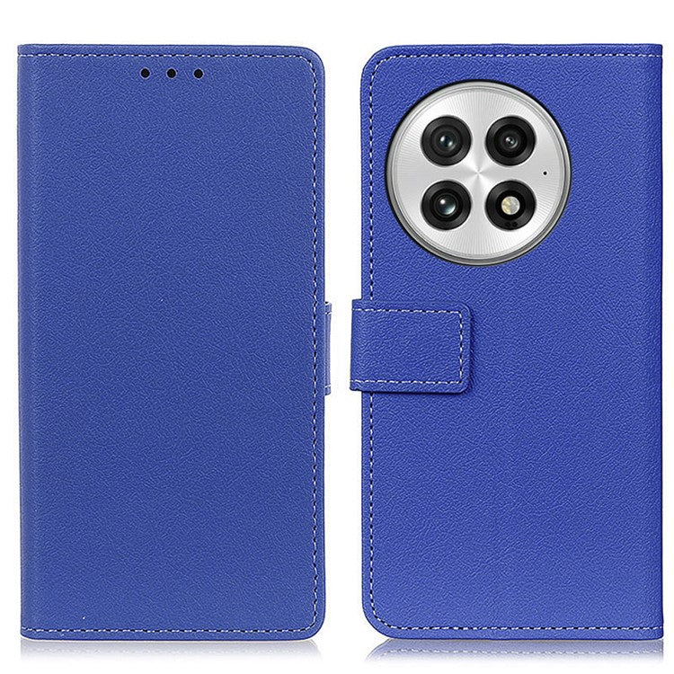 For OnePlus 13 Case PU Leather Stand Wallet Phone Cover - Blue