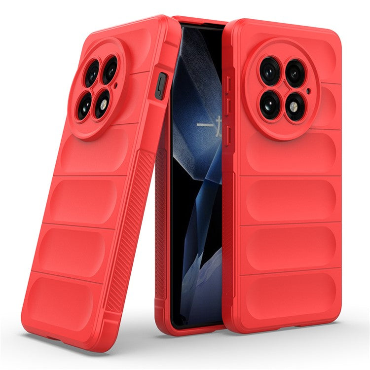 For OnePlus 13 Case Anti-Drop Soft TPU Rugged Phone Back Cover - Red