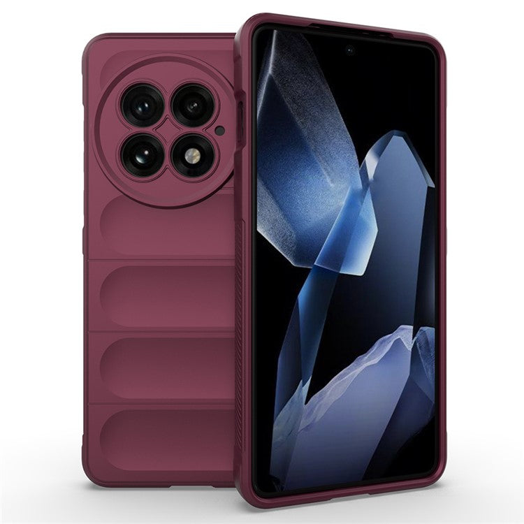 For OnePlus 13 Case Anti-Drop Soft TPU Rugged Phone Back Cover - Wine Red