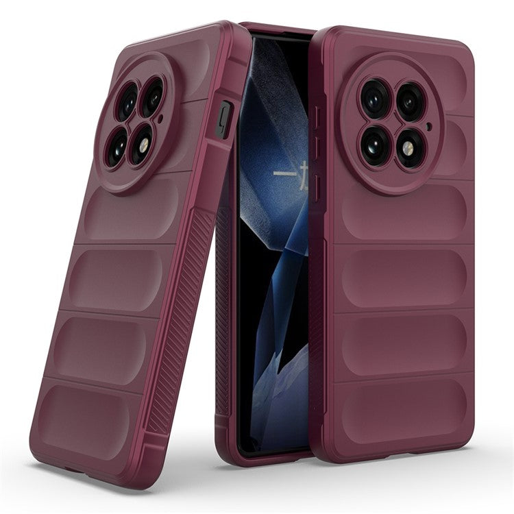For OnePlus 13 Case Anti-Drop Soft TPU Rugged Phone Back Cover - Wine Red