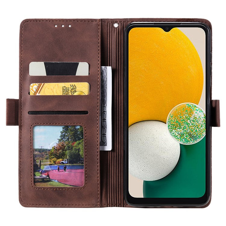 For Samsung Galaxy A56 5G Wallet Case RFID Blocking Stand Leather Phone Cover - Brown