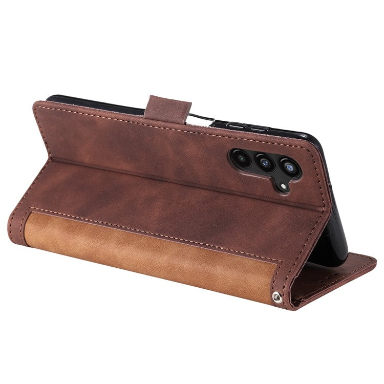 For Samsung Galaxy A56 5G Wallet Case RFID Blocking Stand Leather Phone Cover - Brown