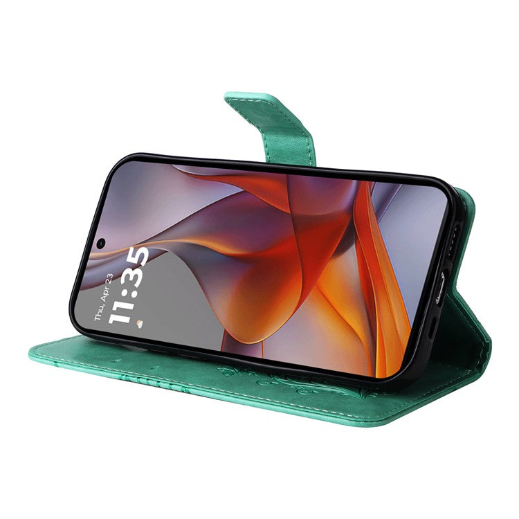 For Motorola Moto G75 5G Case Butterfly Leather Phone Cover - Green