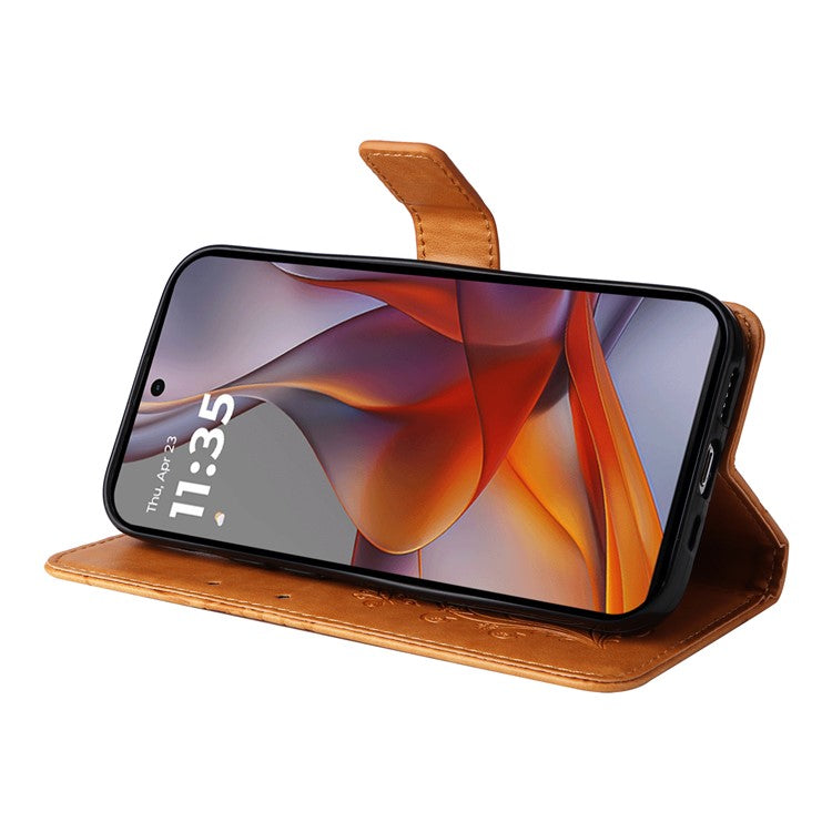 For Motorola Moto G75 5G Case Butterfly Leather Phone Cover - Yellow