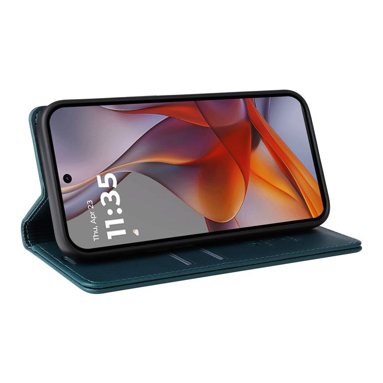 YIKATU YK-001 For Motorola Moto G75 5G Case Stand Leather Phone Cover Strong Magnetic Closure - Green