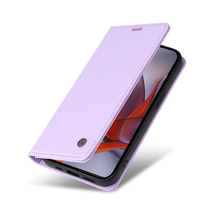 YIKATU YK-001 For Motorola Moto G75 5G Case Stand Leather Phone Cover Strong Magnetic Closure - Light Purple