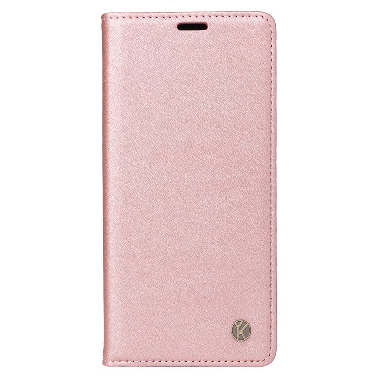 YIKATU YK-001 For Motorola Moto G75 5G Case Stand Leather Phone Cover Strong Magnetic Closure - Rose Gold