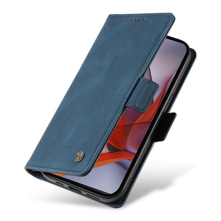 YIKATU YK-005 For Motorola Moto G75 5G Case PU Leather Wallet Phone Cover Skin Touch Feeling - Blue