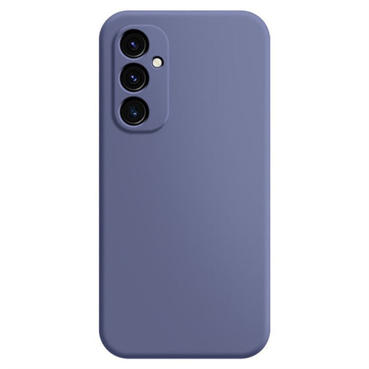 For Samsung Galaxy S24 FE TPU Case Straight Edge Protection Phone Cover - Grey Blue