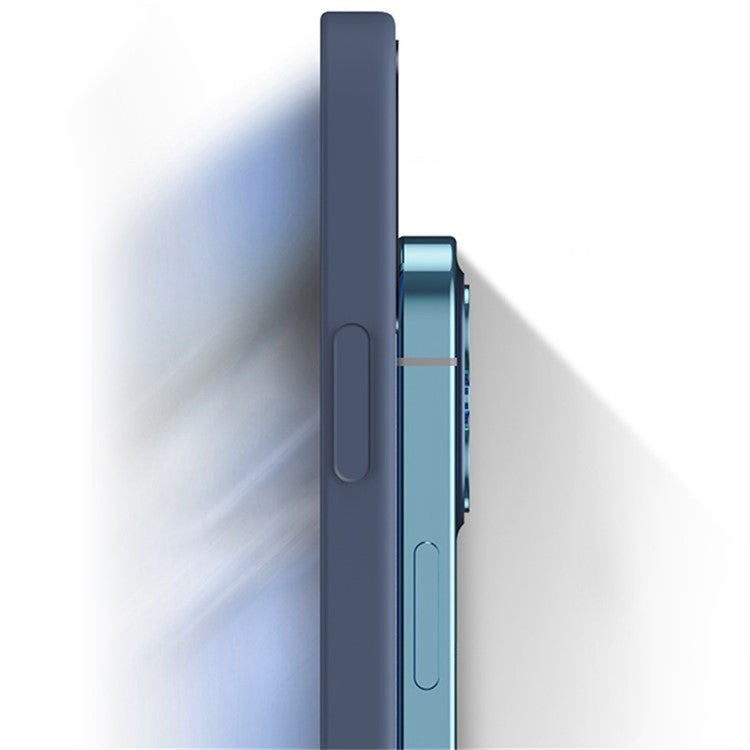 For Samsung Galaxy S24 FE TPU Case Straight Edge Protection Phone Cover - Grey Blue