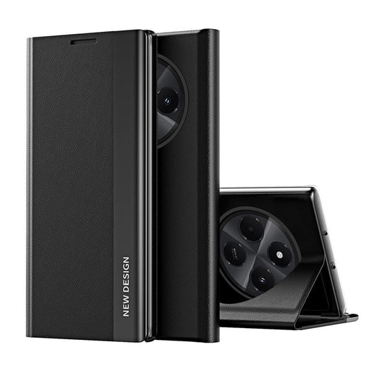 Case For Xiaomi Redmi 14C 4G / 14R 5G / Poco C75 4G Anti-Drop Leather Phone Cover with Stand - Black