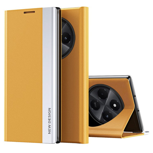 Case For Xiaomi Redmi 14C 4G / 14R 5G / Poco C75 4G Anti-Drop Leather Phone Cover with Stand - Yellow