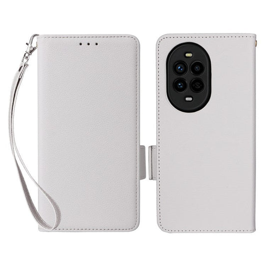 For Huawei nova 13 Pro 5G Case Litchi Texture PU Leather Wallet Flip Phone Cover - White