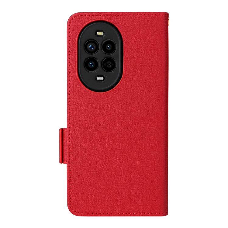 For Huawei nova 13 Pro 5G Case Litchi Texture PU Leather Wallet Flip Phone Cover - Red