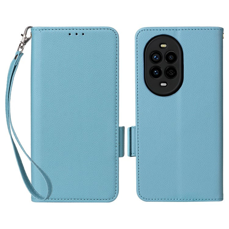 For Huawei nova 13 Pro 5G Case Litchi Texture PU Leather Wallet Flip Phone Cover - Baby Blue