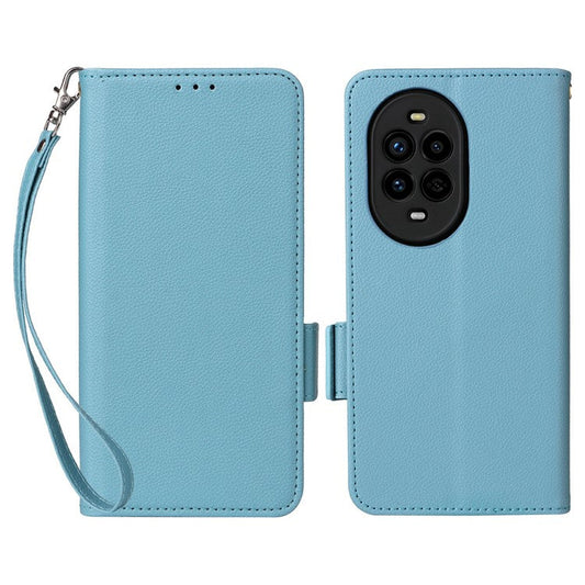 For Huawei nova 13 Pro 5G Case Litchi Texture PU Leather Wallet Flip Phone Cover - Baby Blue