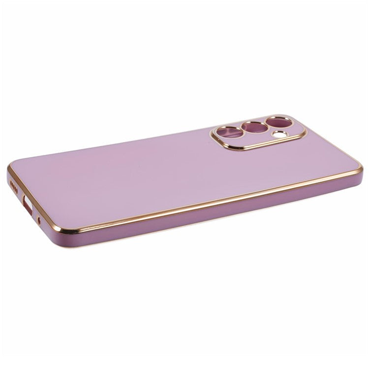 For Samsung Galaxy A36 5G Case TPU Slim Fit Shockproof Phone Cover 6D Electroplating - Purple