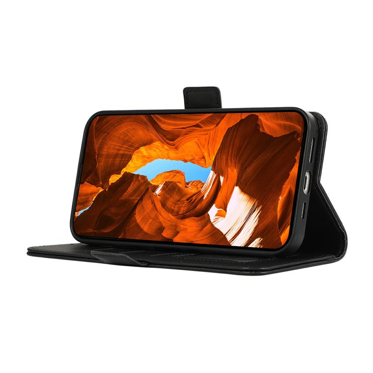 ABEEL For Motorola Moto G75 5G Case Leather Phone Cover with RFID Blocking Wallet - Black