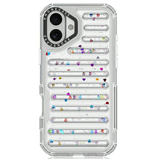 For iPhone 16 Plus Case Capsule Glitter PC + TPU Phone Protective Cover - Sequins