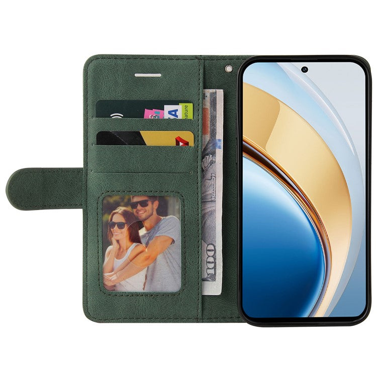For vivo V40 Lite (Indonesia) 5G / V40 Lite (Indonesia) 4G Case Color Splicing Leather Phone Cover Wallet Stand - Green
