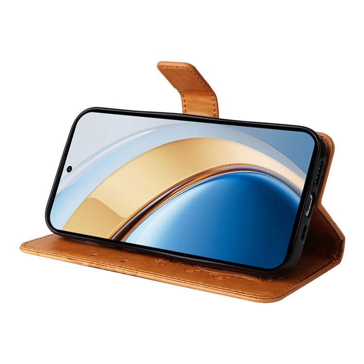 For vivo V40 Lite (Indonesia) 5G / V40 Lite (Indonesia) 4G Case Butterfly Leather Phone Cover - Yellow