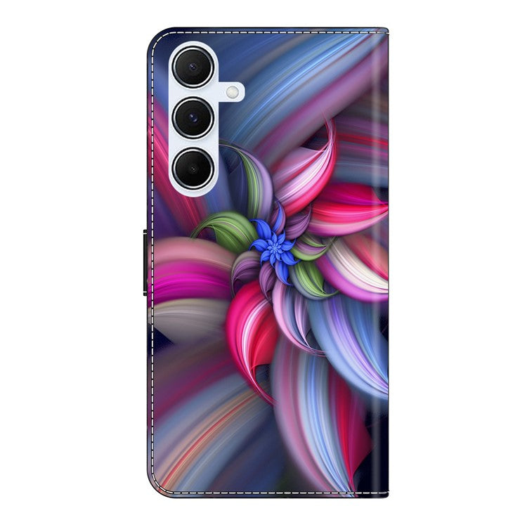 For Samsung Galaxy A16 5G  /  4G Case 3D Pattern PU Leather Wallet Phone Cover with Stand - Colorful Flowers