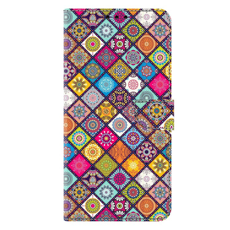For Google Pixel 9a Case Pattern Printed Protective Cover TPU+PU Leather Flip Phone Case - Colorful Leather