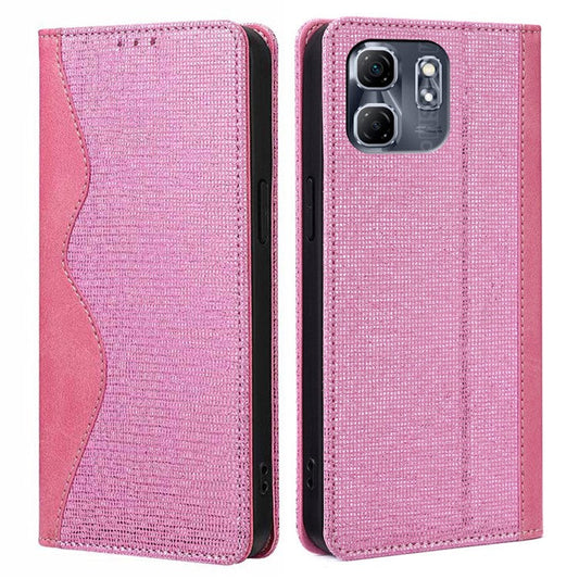 For Infinix Hot 50i 4G Leather Case Wallet Stand Phone Cover with RFID Blocking - Pink