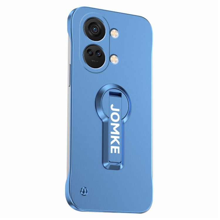 For OnePlus Ace 2V / Nord 3 5G Case Hard PC Frameless Baking Paint Kickstand Phone Cover - Blue