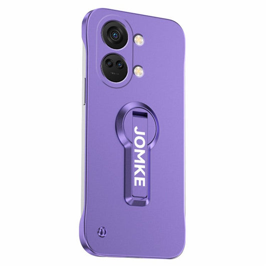 For OnePlus Ace 2V / Nord 3 5G Case Hard PC Frameless Baking Paint Kickstand Phone Cover - Purple
