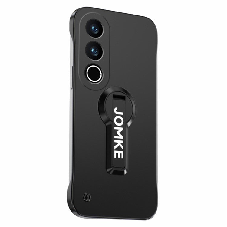 For OnePlus Ace 3V 5G Case Hard PC Frameless Baking Paint Kickstand Phone Cover - Black