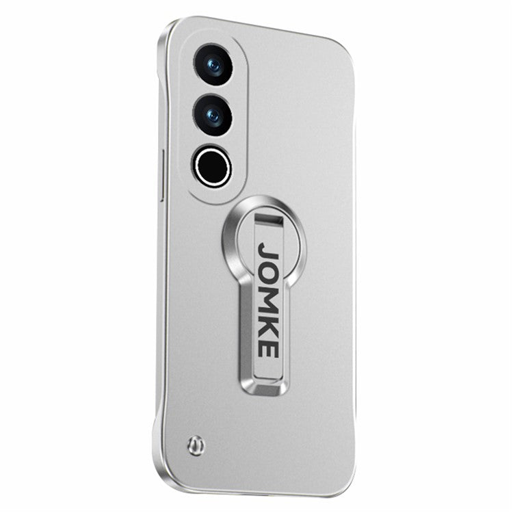 For OnePlus Ace 3V 5G Case Hard PC Frameless Baking Paint Kickstand Phone Cover - Silver