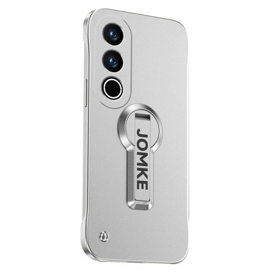 For OnePlus Ace 3V 5G Case Hard PC Frameless Baking Paint Kickstand Phone Cover - Silver