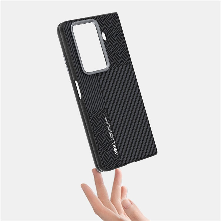 ABEEL For Honor Magic Vs3 5G Case PC + TPU + Aluminum Alloy + PU Leather Phone Cover Compatible with MagSafe - Texture 1