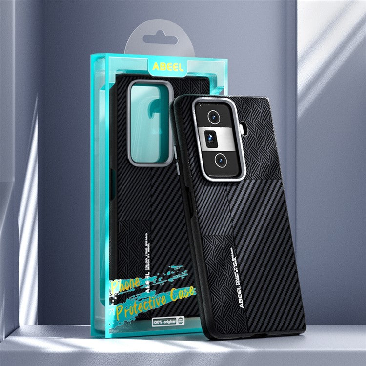 ABEEL For Honor Magic Vs3 5G Case PC + TPU + Aluminum Alloy + PU Leather Phone Cover Compatible with MagSafe - Texture 1