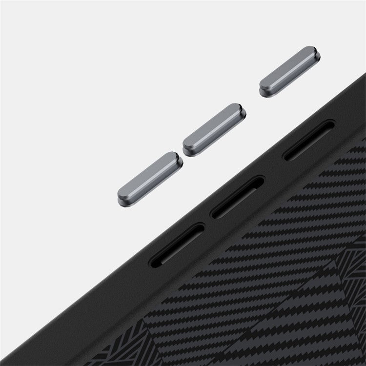 ABEEL For Google Pixel 9a Case PC + TPU + Aluminum Alloy + PU Leather Phone Cover Compatible with MagSafe - Texture 1