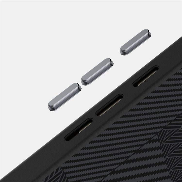 ABEEL For Google Pixel 9 / Pixel 9 Pro Case PC + TPU + Aluminum Alloy + PU Leather Phone Cover Compatible with MagSafe - Texture 1