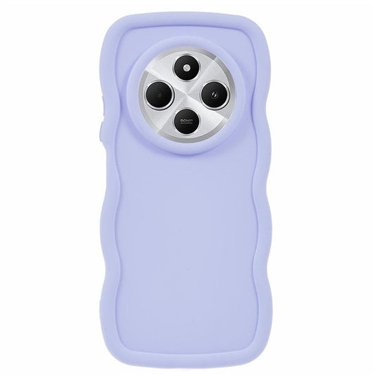 TPU Case For Xiaomi Redmi 14C 4G / 14R 5G / Poco C75 4G Protective Phone Cover Unique Curly Wave Frame - Purple