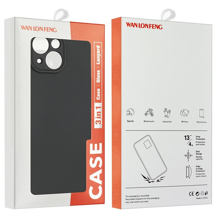 WANLONFENG RB2 Series for OnePlus 13 Case Soft TPU Phone Cover with Screen Protector - Army Green