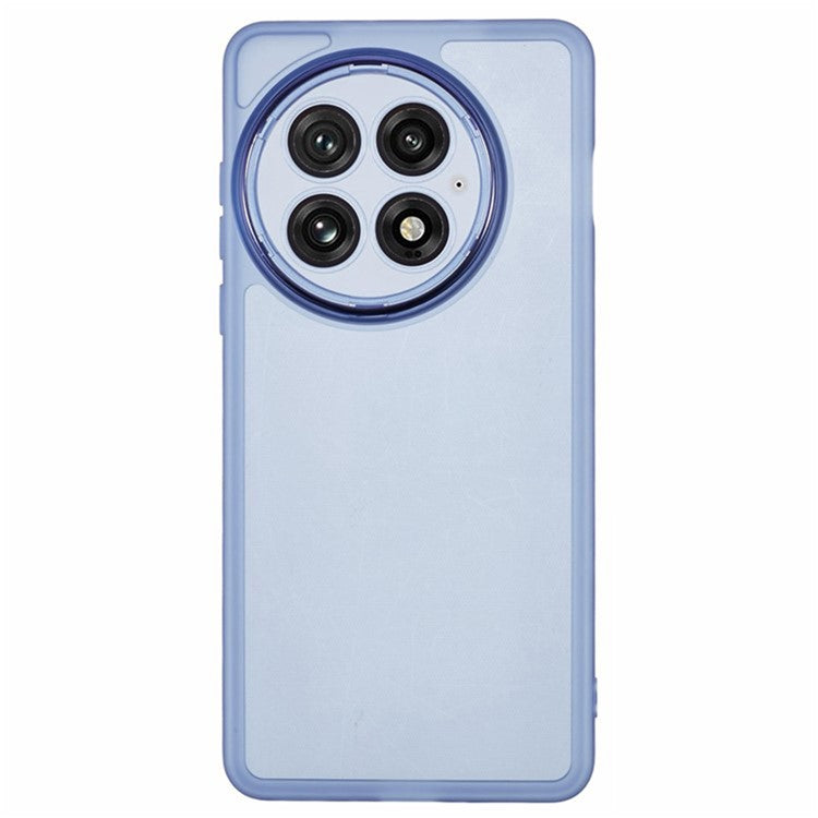 WANLONFENG DKSM Series for OnePlus 13 TPU Case Electroplated Frame with Tempered Glass - Transparent Blue