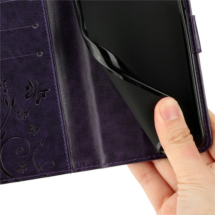 For Motorola Moto G75 5G Case PU Leather Phone Wallet Cover with Strap - Dark Purple