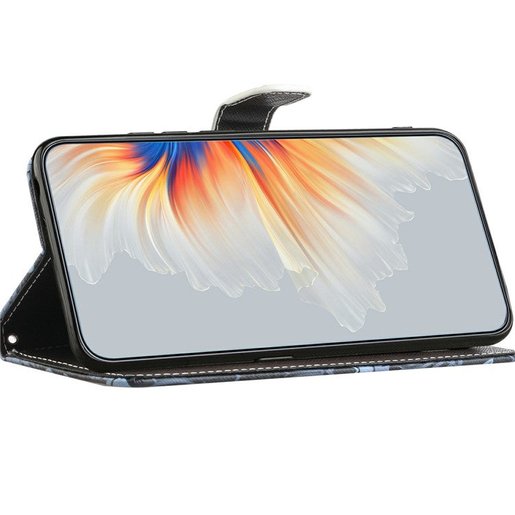 For Samsung Galaxy A26 5G Case Pattern Print PU Leather Wallet Phone Cover Cross Texture - Cat's Eye
