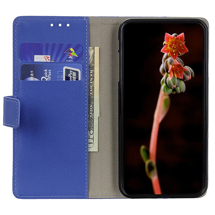 For Motorola Moto G75 5G Case PU Leather Stand Wallet Phone Cover - Blue