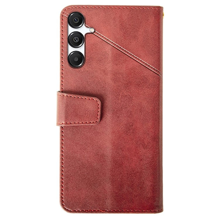 IDEWEI For Samsung Galaxy A36 5G / A56 5G Case Leather Wallet Phone Cover Stand Calf Texture - Red