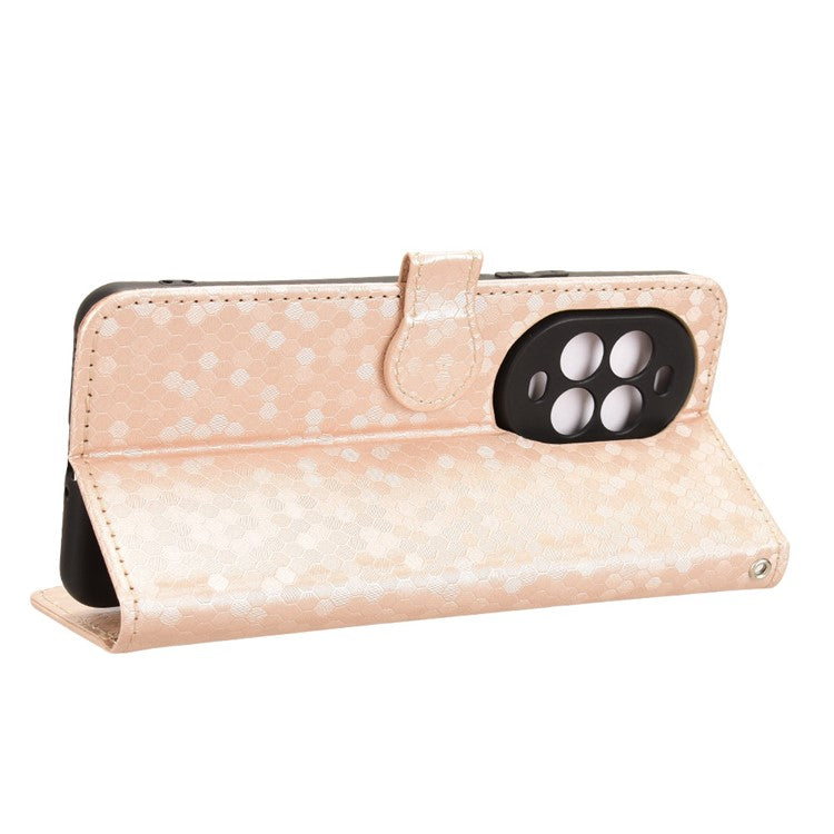 For Huawei nova 13 Pro 5G Wallet Case Dot Pattern Imprint PU Leather Phone Cover - Rose Gold