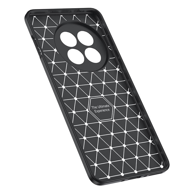 For OnePlus 13 Case Litchi Texture TPU Flexible Phone Cover, Black