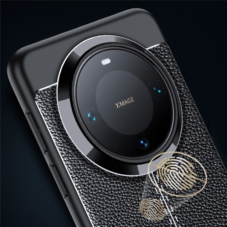 For Huawei Mate 70 Case Litchi Texture TPU Flexible Phone Cover, Black