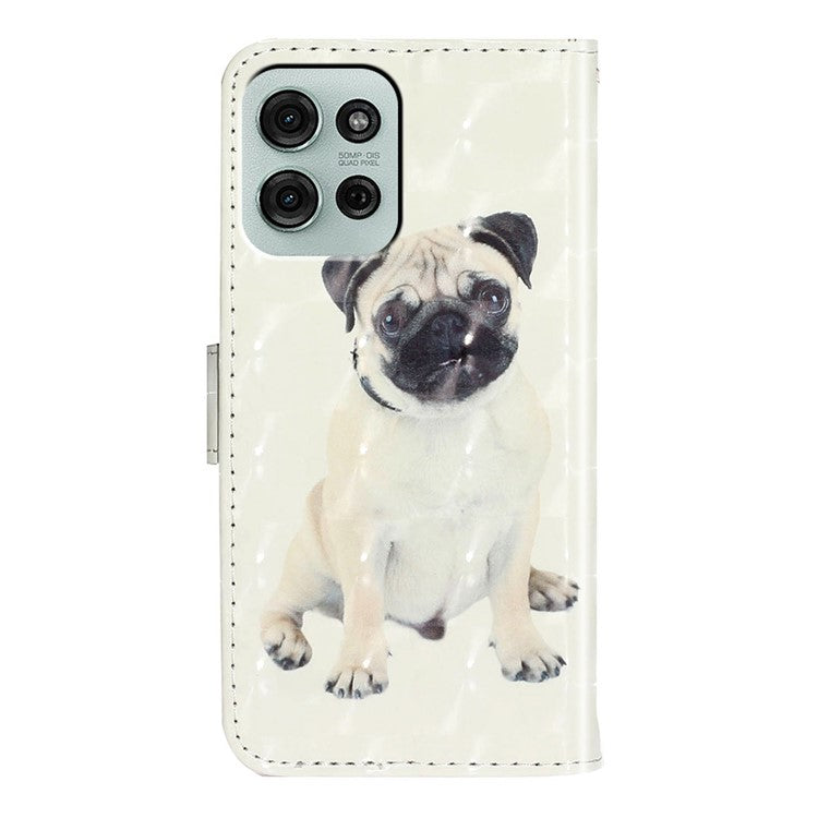 For Motorola Moto G75 5G Case 3D Pattern Printed Phone Leather Phone Cover - Dog