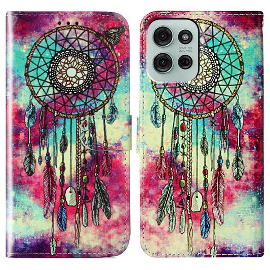 For Motorola Moto G75 5G Case Pattern PU Leather Flip Phone Cover - Dream Catcher