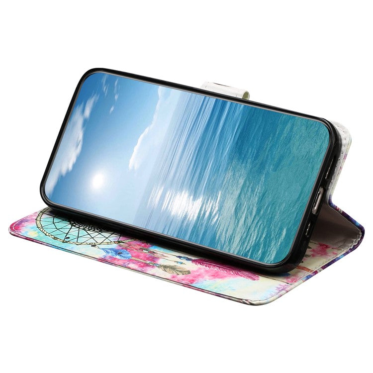 For Motorola Moto G75 5G Case Pattern PU Leather Flip Phone Cover - Dream Catcher